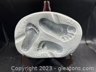 Similac Baby Footprints Promo Advertising Ceramic Ashtray 