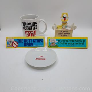 5 No. Smoking Pieces- 2 Kristy Koala Signs Cup, Figurine, Small Plate 