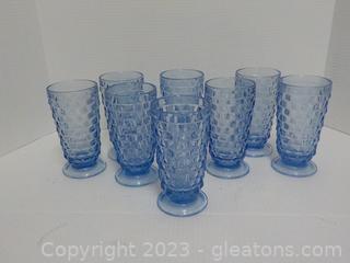 8 pc. Set of Blue American Whitehall Coolers