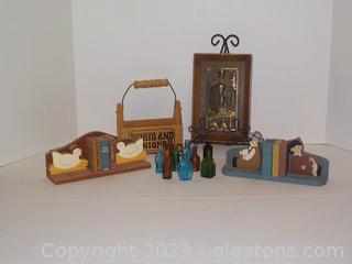 1970’s Farmhouse Decor Miniatures Featuring 9 Bottles and More 