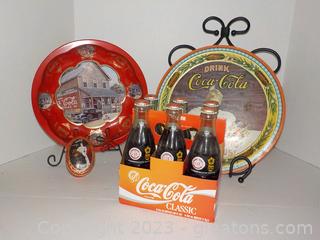 Coca-Cola Lot Featuring a 6pk. of 8oz Cokes from The 1996 Atlanta Olympics (4pc.)