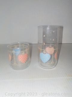 2 Sets of Tumblers-Only 1 of Each Shown.     Match 4027C, 4027D 