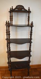 1950’s Victorian Etagere Bookcase Display Shelves 