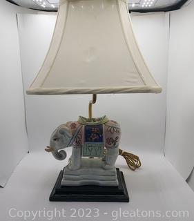 Cute Porcelain Elephant Table Lamp