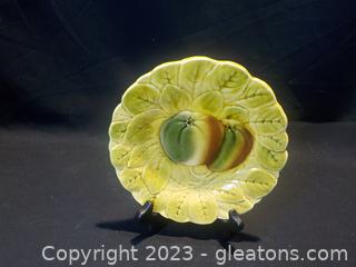 French Majolica Vintage Fruit Plate