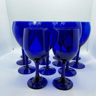 13 Lovely Cobalt Blue Wine Glasses