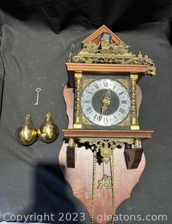 Dutch Atlas Weights Driven Wall Clock 