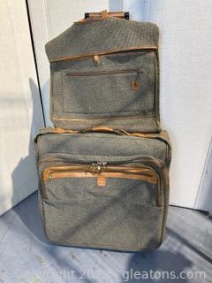 Hartman 2 Piece Tweed & Leather Luggage Set 