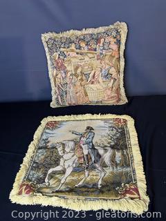 Tapestry Throw Pillow Cover Collection (Lot of 2) 
