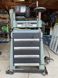 Delta DC-380 15”   2HP 230V/ 1 phase Planer on rolling base