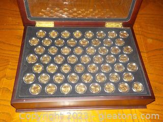 24K Gold Layered State and Nat’l Park Quarters in a Box (71) 