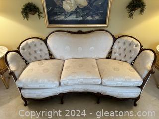 Louis XV Style Carved Walnut Sofa 