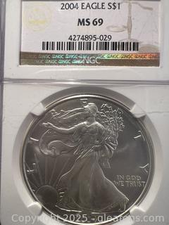 2004 Silver Eagle MS 69