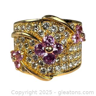Appraised 18K Diamond and Sapphire Ring Valued at $4,995