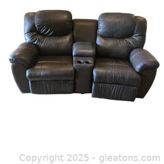 Regent Casual Upholstered Power Reclining Loveseat with Center Console 