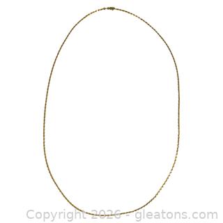 14kt Yellow Gold Solid Rope Chain