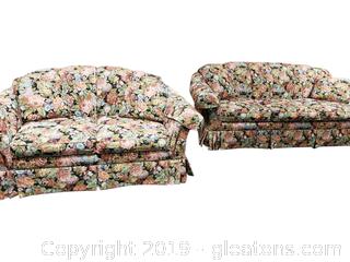 American Home Collection Made By Lazy Boy Loveseat /With Matching Floral/Tapestry Sofa Design