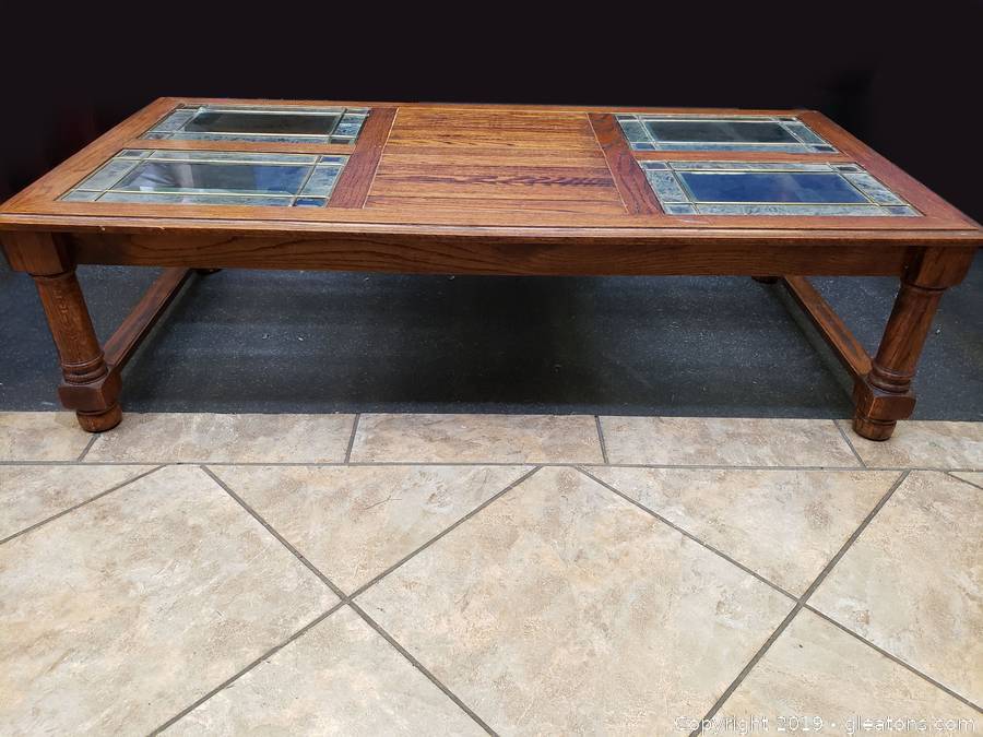Gleaton S Metro Atlanta Auction Company Estate Sale Business Marketplace Auction Mid Century Modern Downsizing Sale Item Large Vtg Wooden Stain Glass Panel Cocktail