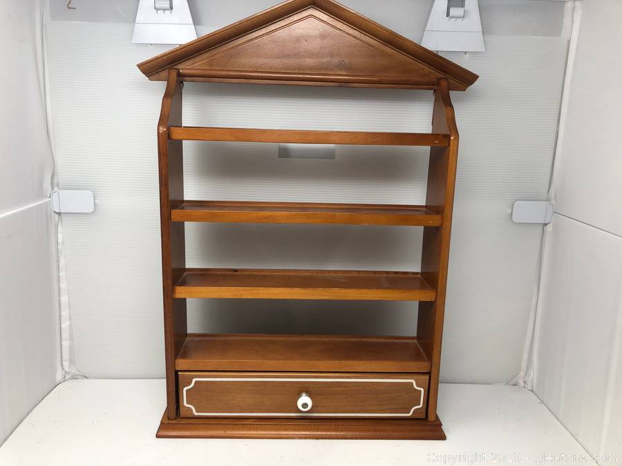 Vintage Lenox Spice Village Maple Wood Display popular Rack Shelf