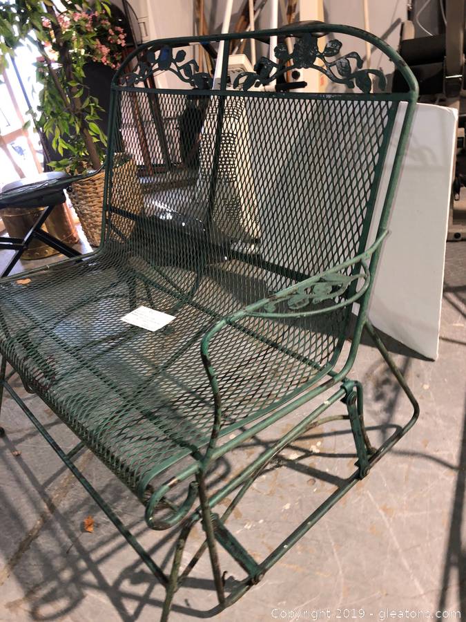wrought iron glider rocker
