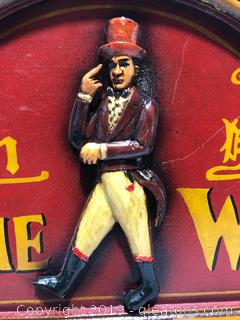 Wooden Johnnie Walker Scotch Whiskey Wall Art Sign Auction