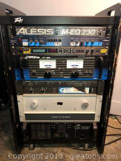 wow! includes crown pc 300, Mackie Fr series amplifier, Peavy cs 1000 sterio amplifier, Alesis m-eq dual 1/3 octave 230, 21 Legend Guitar signal processor, Pyle Pro Pt 1600