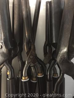Styling Kit with Curling Iron and Holder with 4 Holes . 15 Different Difference Pressing Tools Made by Kizare