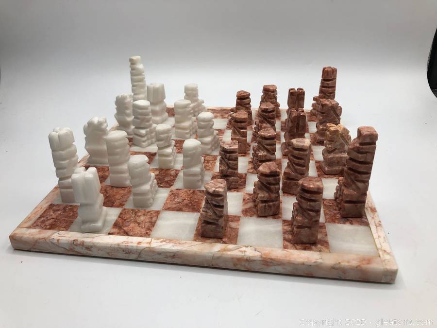 Vintage Aztec Mini Marble Chess Set – The Apartment TO