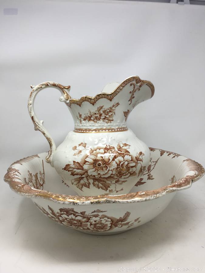 Vintage Staffordshire Wash sold Bowl and Pitcher