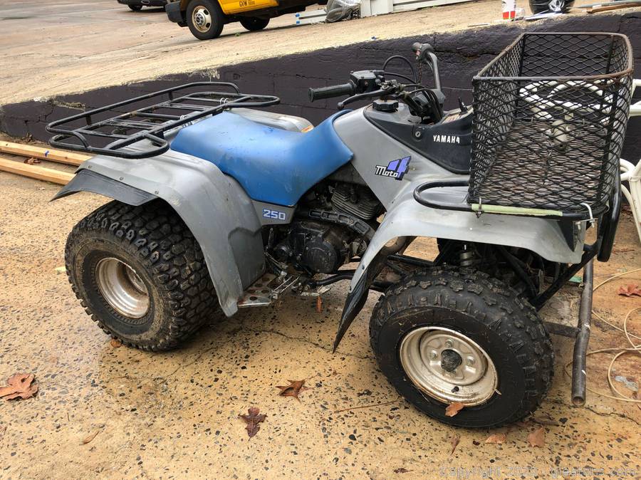 Gleaton S Metro Atlanta Auction Company Estate Sale Business Marketplace Auction Equipment Auction Featuring Atvs And A Boat Item Yamaha Moto 4 250 Four Wheeler