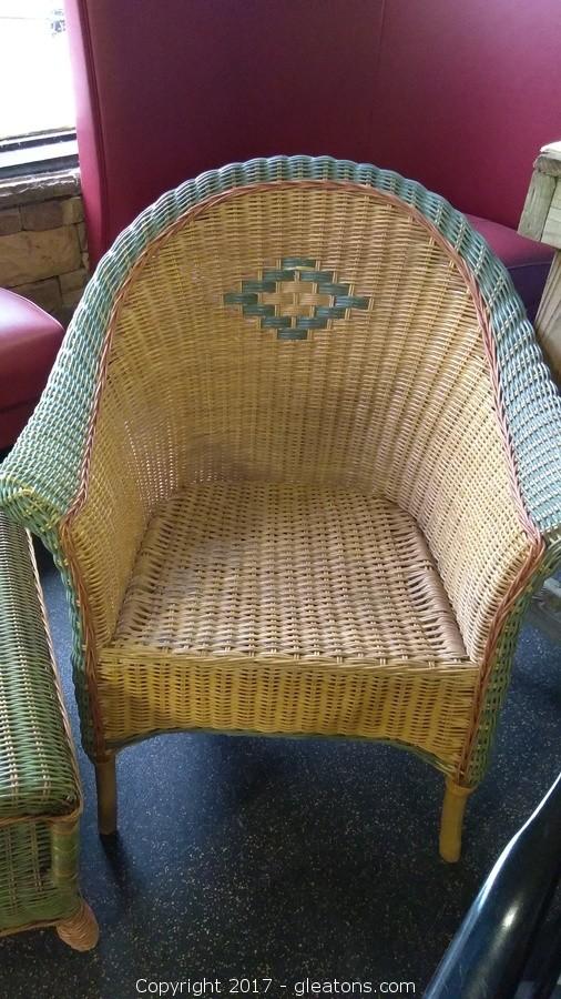 straw patio chair