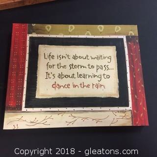 Wrapped Canvas Life Isn't About Waiting For The Strom To Pass It's About Learning To Dance In The Vain