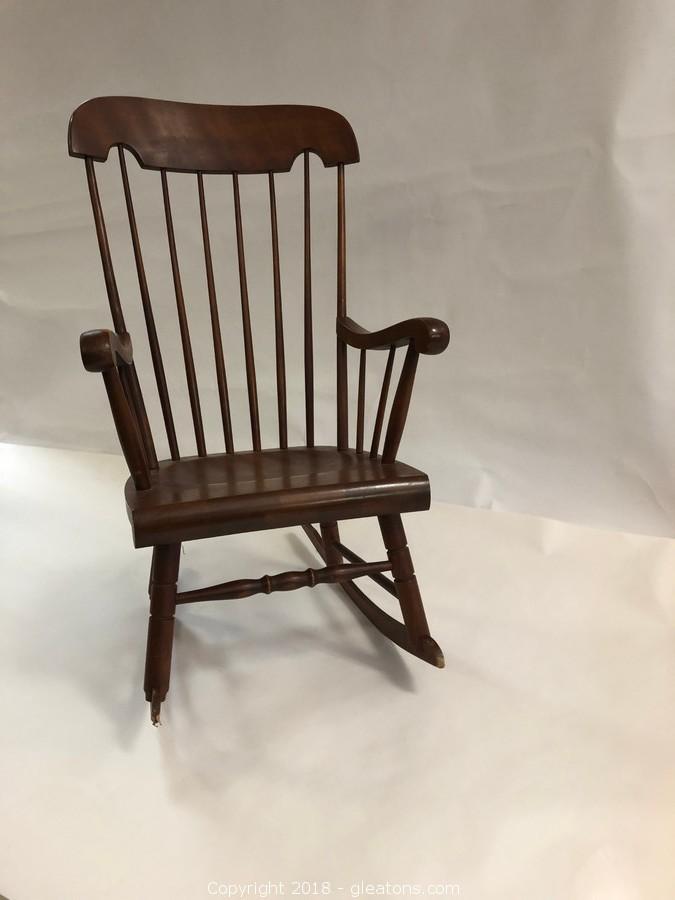 antique high back rocking chair