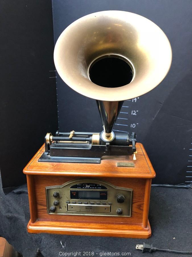 Gleaton's, Metro Atlanta Auction Company, Estate Sale & Business  Marketplace - Auction: Antique Furniture and Estate Finds ITEM:  Reproduction Radio CD- With Gramophone Spirit Of St. Louis