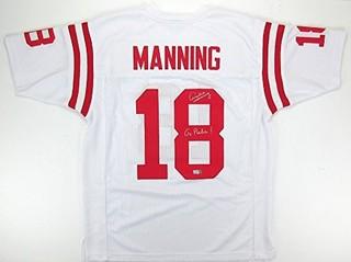 Archie Manning Signed Ole Miss Throwback White Custom Collegiate Jersey with "Go Rebs!" Inscription