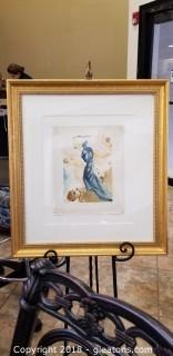 Appraised Salvador Dali Signed The Inferno: Cantos The Hard Margins From Divine Comedy Wood Block Engraving