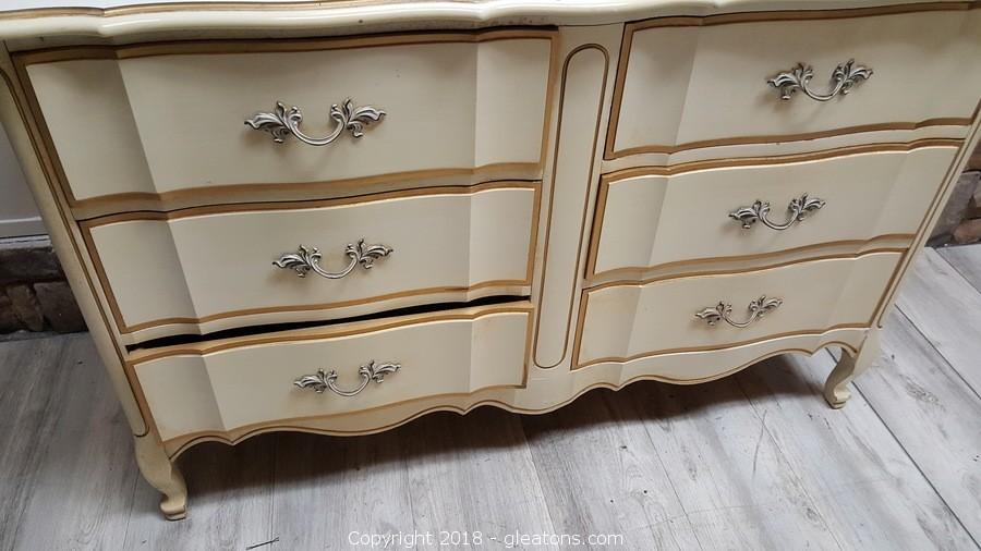 green emerald velvet dress Vintage French Provincial Painted Dresser, c.1960's  Vintage Supply