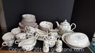 Johnson Brothers "Sweet Briar Pattern Set Of Dishes Large Lot Including Lots Of Serving Pieces