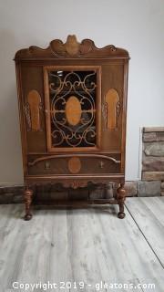 Vintage English Renaissance China Cabinet