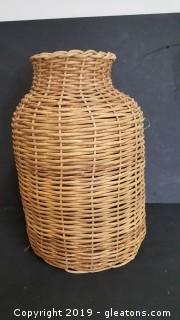  Large Basket (Wicker) Vintage Vase