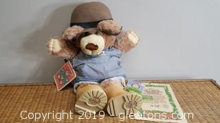 Vintage Xavier Roberts Furskin Teddy Bear Like New With Tags