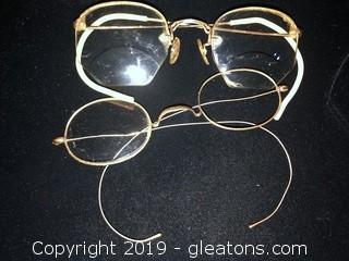 Antique Gold Filled Wire Rimmed Spectacles