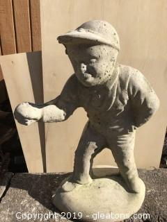 Cement Lawn Jockey