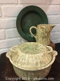 Antique Spongeware and Metal ware