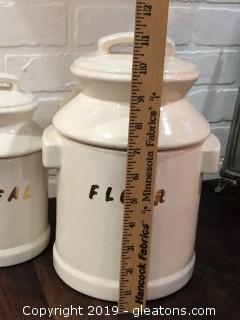 Vintage Lot of 2 Food Canisters