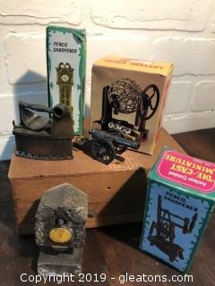 Lot of vintage die-cast pencil sharpeners