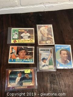 Vintage 1950's 1960's Baseball Cards Lot B