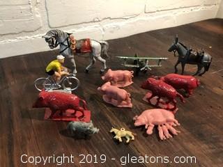 Lot of Plastic and Metal Toy Fgurines