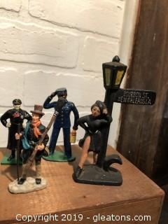Lot of Misc Lead, Cast Iron and composite figurines