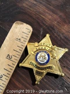 24kt  Karatclad Fulton County Deputy Sheriff Badge